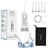 TUREWELL Irrigador Dental, Irrigador Bucal Portatil con 6 Modos y 3 Boquillas, IPX7 Impermeable,...
